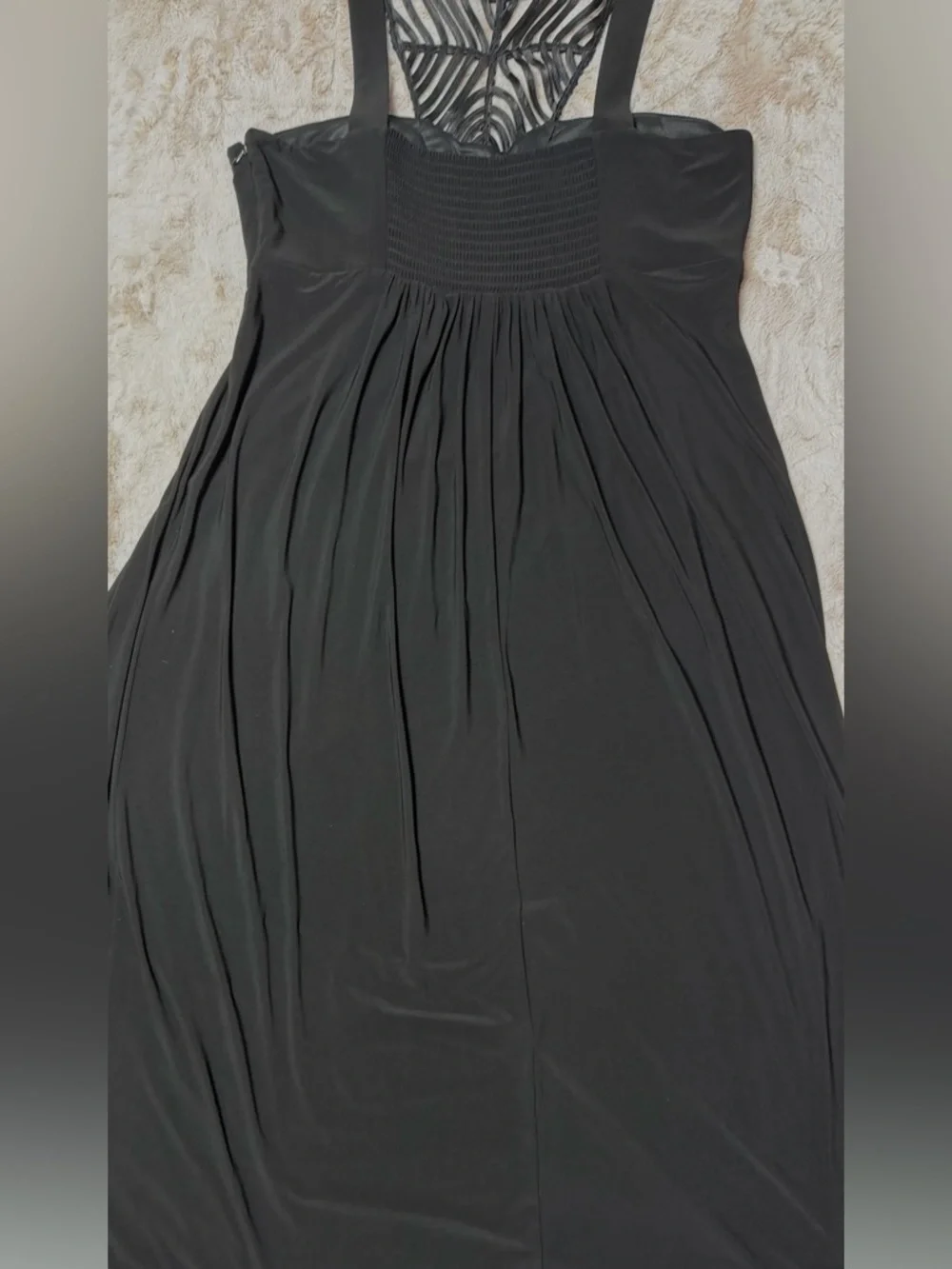 Boston Proper Black Sleeveless Maxi Dress with Lace Front Yoke XL - Picture 9 of 12